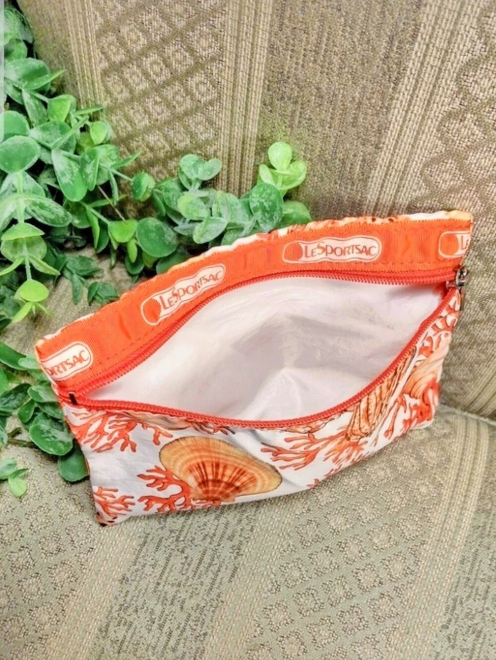 Lesportsac Sea Shell Coral Print Cosmetic Case